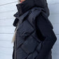 White Quilted Zipper Front Thermal Hooded Vest Coat Coats Alpha C Apparel