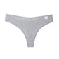 G-string Panties Cotton Women's Underwear Comfortable Casual T back Female Solid Color Low Waist Thong Alpha C Apparel gray / M / 1pc