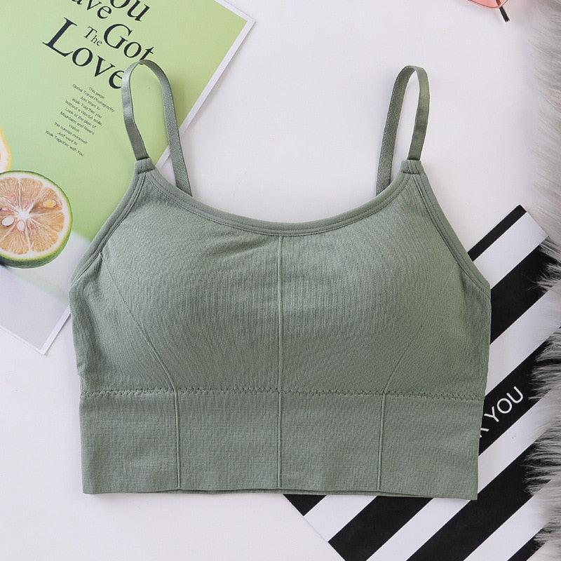 Alpha C Apparel Women Breathable Shockproof Padded Sports Bra Alpha C Apparel Green / Free Size / A