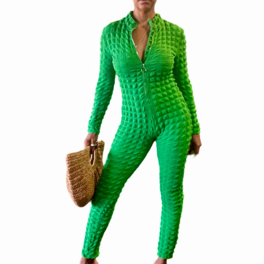 Women one piece jumpsuit Alpha C Apparel Green