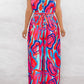 Women's clothing printed sleeveless casual V-neck wide leg jumpsuit HW5SUAN5B4 Jumpsuits Alpha C Apparel 2XL / Magenta