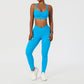 Women 2 Piece Quick Dry Jogging Training Wear Breathable Gym Fitness Sets Alpha C Apparel L / Blue style 1