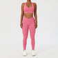Women 2 Piece Quick Dry Jogging Training Wear Breathable Gym Fitness Sets Alpha C Apparel L / Pink style 2