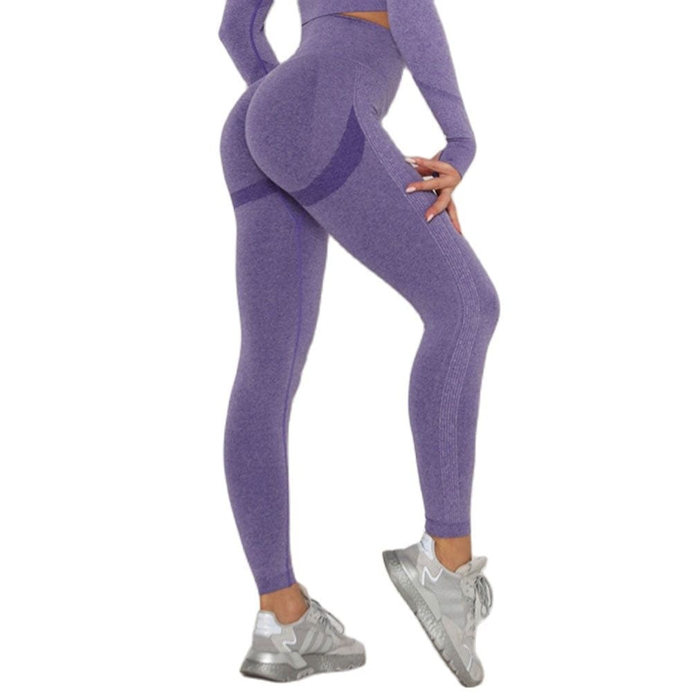 Fitness Running Yoga Pants leggings Alpha C Apparel 03 Tights Purple / L
