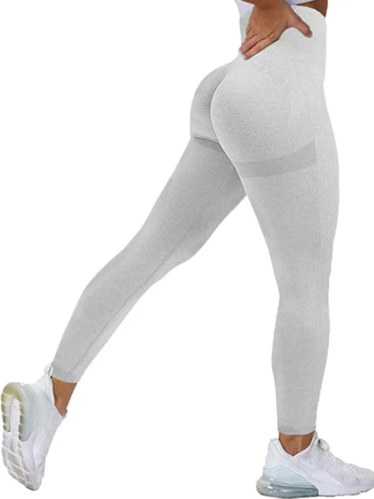 Women Seamless Workout Leggings High Waist Push Up Leggings Ladies Sexy Gym Legging Fashion Black Sports Leggings Alpha C Apparel Light Gray / S