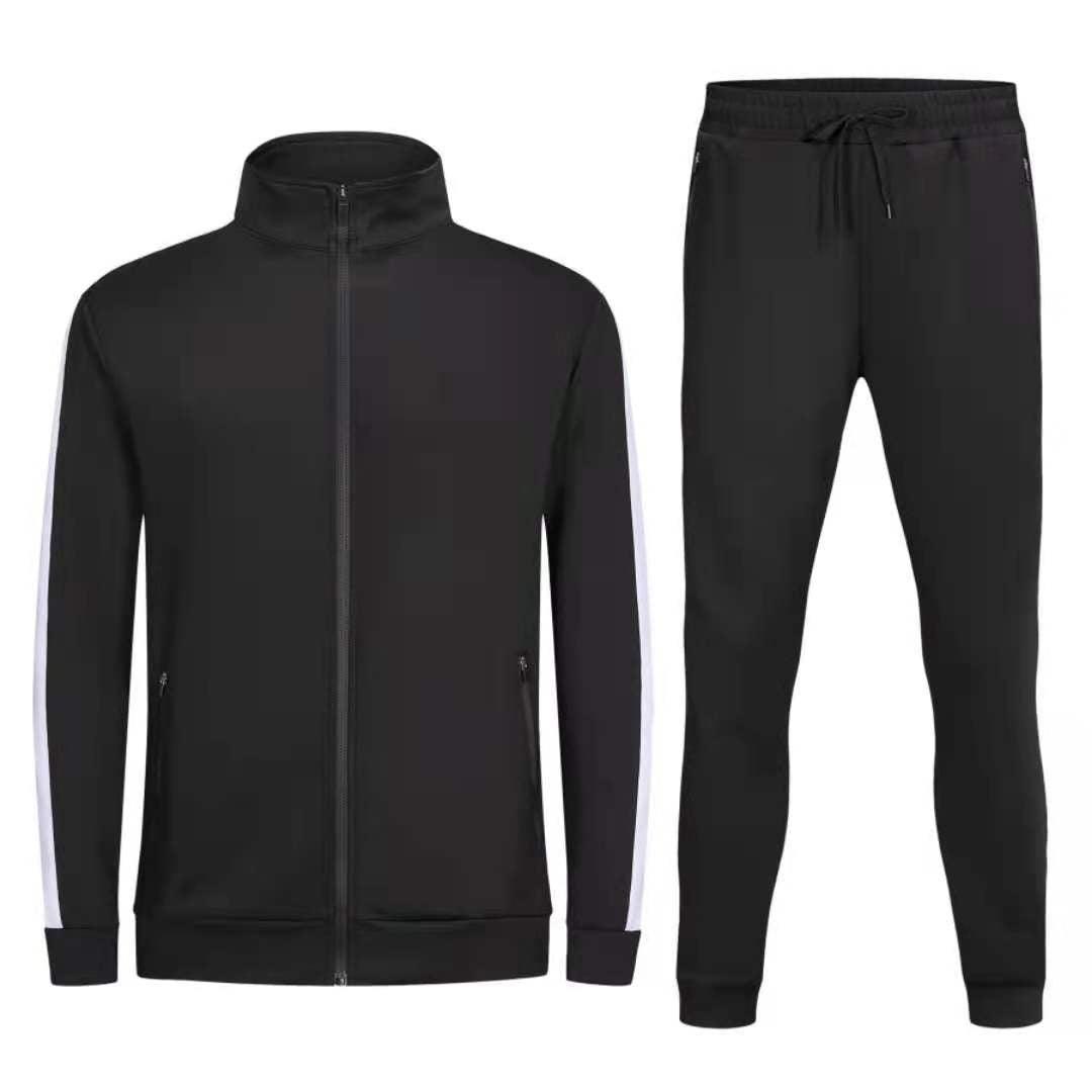 Running Sport Wear Long Sleeve Zipper Slim Fit Tracksuit for men Alpha C Apparel M / Black