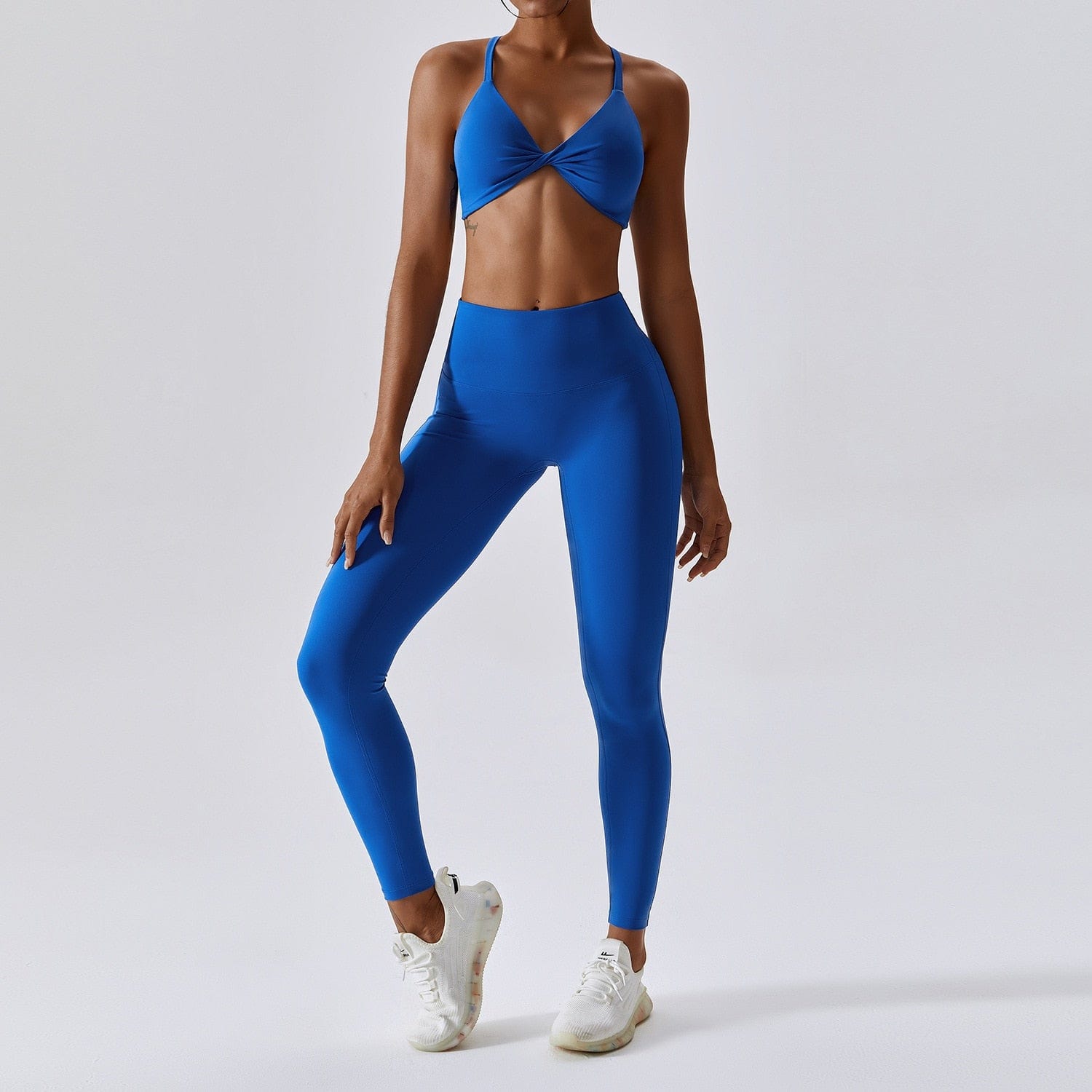 Yoga Set Women's Tracksuit Fitness Sports Set Workout Clothes For Women Gym Set Women Outfits Sports Bra Yoga Pants Yoga Suit Alpha C Apparel M / Klein Blue Set-2 / China