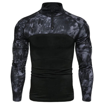 New mens Camouflage Tactical Military Clothing Combat Shirt Assault long sleeve Tight T shirt Army Costume Alpha C Apparel