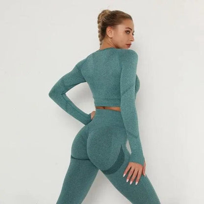Alpha C Apparel women's Sets Skinny Tracksuit Breathable Suit Alpha C Apparel New Set Green / L