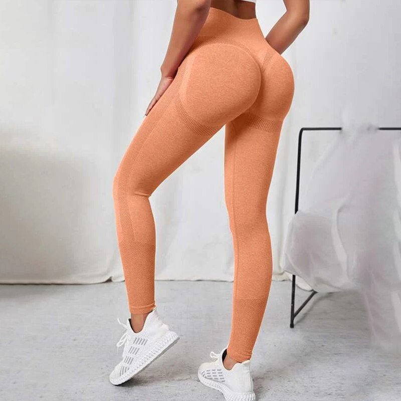 Yoga Leggings Sport Women Fitness Legging Seamless Workout Leggings  Fashion Push Up Leggings Gym Women Clothing Dropshipping Alpha C Apparel Orange / S