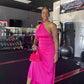 Women Long backout Elegant Dress Alpha C Apparel Pink