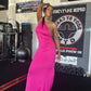 Women Long backout Elegant Dress Alpha C Apparel Pink