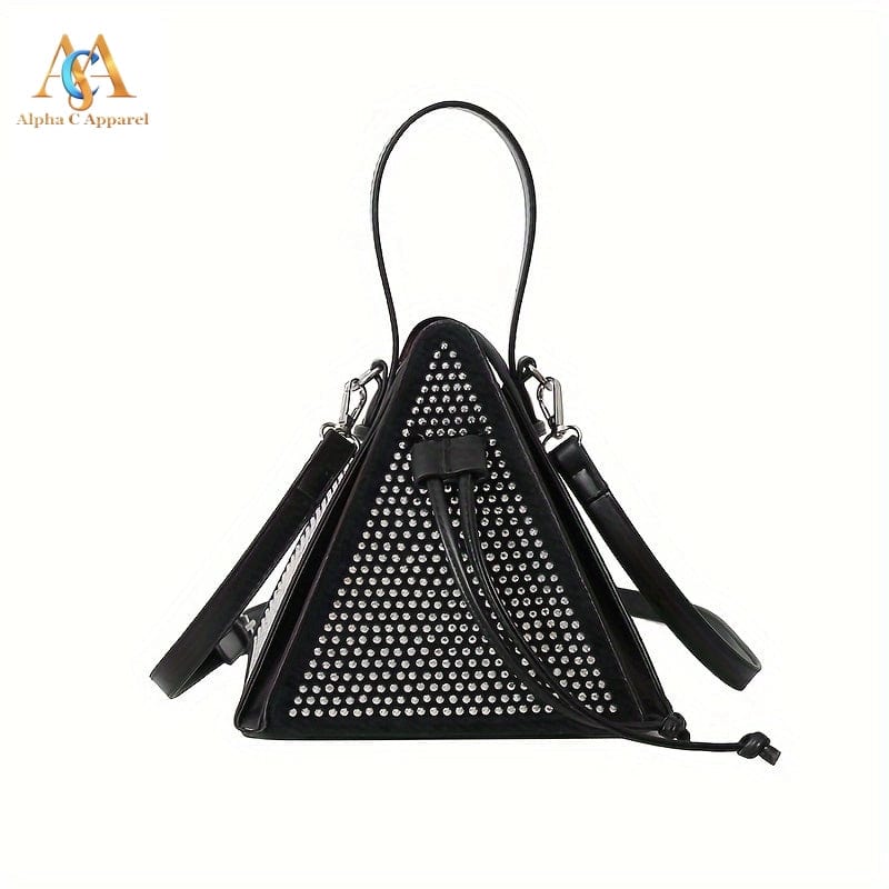 Elegant Rhinestone Triangle Bag purse Alpha C Apparel