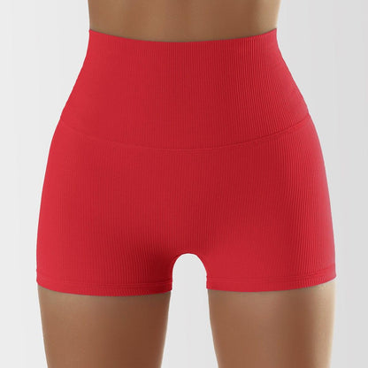 Women Single Shoulder Yoga Sports Fitness Gym Top or Short Alpha C Apparel Red Shorts / S