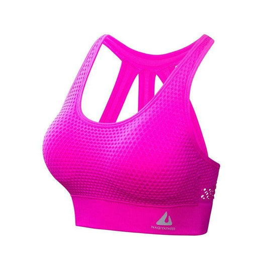 Women Breathable Push up Sports Bra Alpha C Apparel Rose Red / L