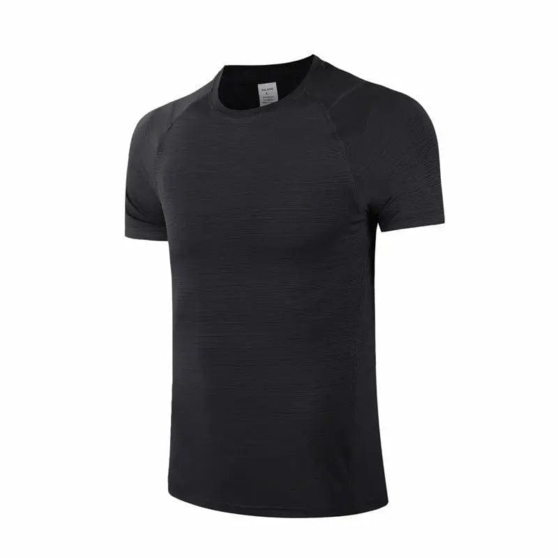 Men's Gym Active Athletic Performance Crew Gym T-shirt Quick Dry Alpha C Apparel S / Black