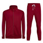 Running Sport Wear Long Sleeve Zipper Slim Fit Tracksuit for men Alpha C Apparel S / Date red