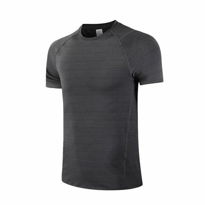 Men's Gym Active Athletic Performance Crew Gym T-shirt Quick Dry Alpha C Apparel S / Gray
