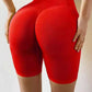 Women Seamless Workout Leggings High Waist Push Up Leggings Ladies Sexy Gym Legging Fashion Black Sports Leggings Alpha C Apparel Short Red / S