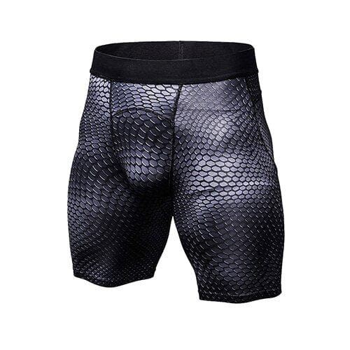Men Quick Dry Gym Sport Compression Legging Crossfit Shorts Football Trousers Alpha C Apparel snake / S