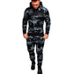 New men's outdoor sports casual camouflage pullover sublimation camouflage set tracksuit Alpha C Apparel camouflage dark gray / M