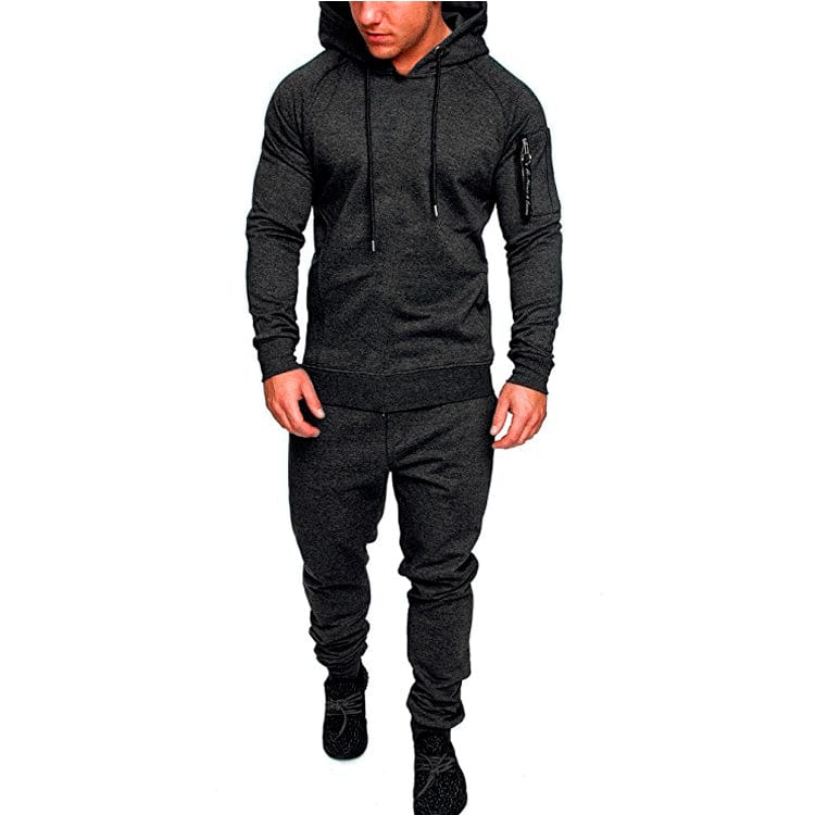 New men's outdoor sports casual camouflage pullover sublimation camouflage set tracksuit Alpha C Apparel dark gray / M