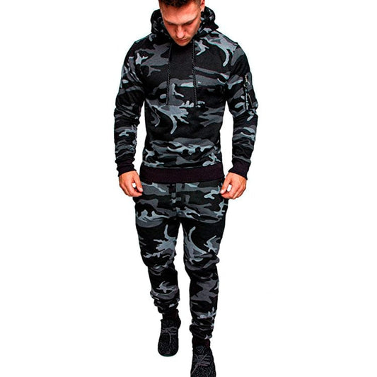 New men's outdoor sports casual camouflage pullover sublimation camouflage set tracksuit Alpha C Apparel