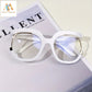 Alpha C Apparel Fashionable Clear Lens Glasses for Men & Women - Owl Frame Alpha C Apparel white