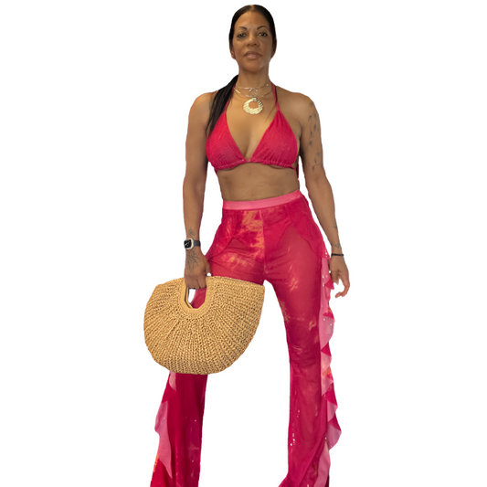 Women 2 Piece Beach Bikini Top and Pants Alpha C Apparel