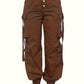 High Waist Jogger Pants - Alpha C Apparel, Solid Flap Pockets, Casual Spring/Fall women apparel Alpha C Apparel