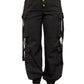 High Waist Jogger Pants - Alpha C Apparel, Solid Flap Pockets, Casual Spring/Fall women apparel Alpha C Apparel XS(2) / Black