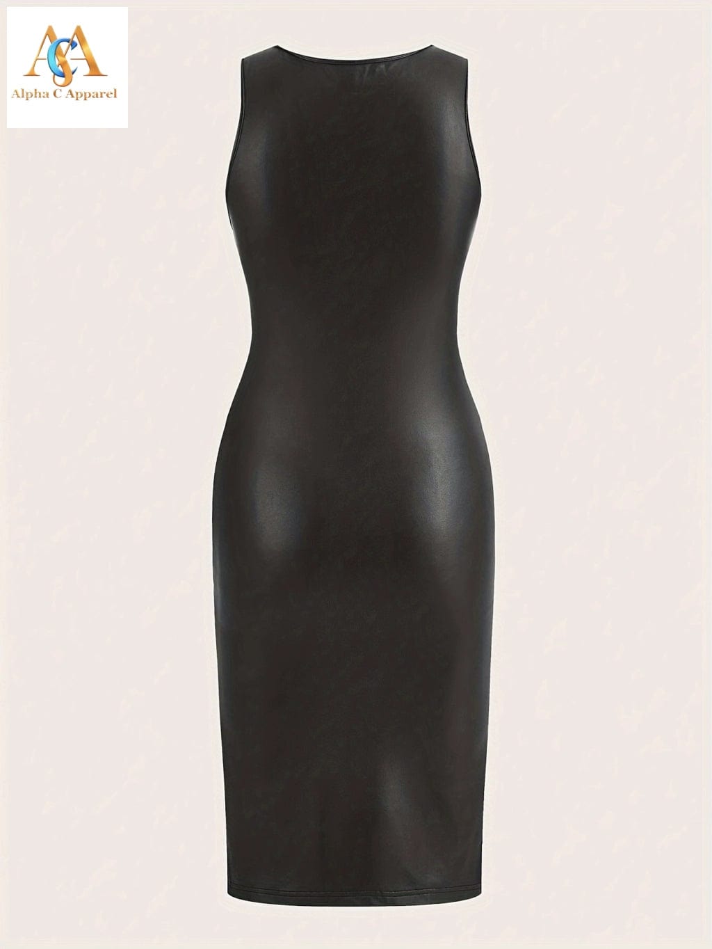 Stunning Sleeveless Sheath Dress - Elegant Crew Neck, Solid Color, Women's Clothing" "Get Ready to Turn Heads with our Elegant Sheath Dress - Perfect for Any Occasion! women clothing Alpha C Apparel