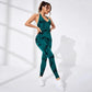 Women's Tracksuits Backless Yoga Set Sleeveless Sports Jumpsuit One Piece Yoga Set for Fitness Gym Workout Clothes Active Wear Alpha C Apparel