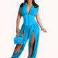 New Solid Color Sleeveless Romper Women Jumpsuits Alpha C Apparel XL / Blue