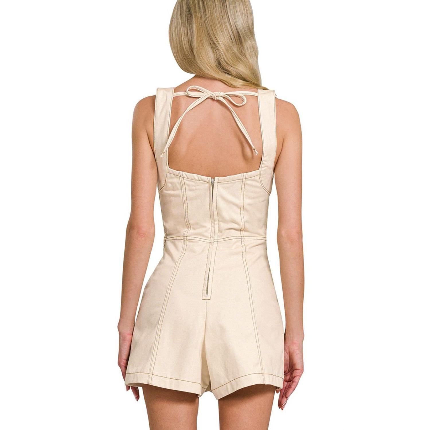 Zenana Tie Back Romper