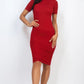 Ribbed Bodycon Midi Dress CCWHOLESALECLOTHING