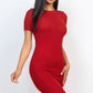 Ribbed Bodycon Midi Dress CCWHOLESALECLOTHING