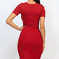 Ribbed Bodycon Midi Dress CCWHOLESALECLOTHING