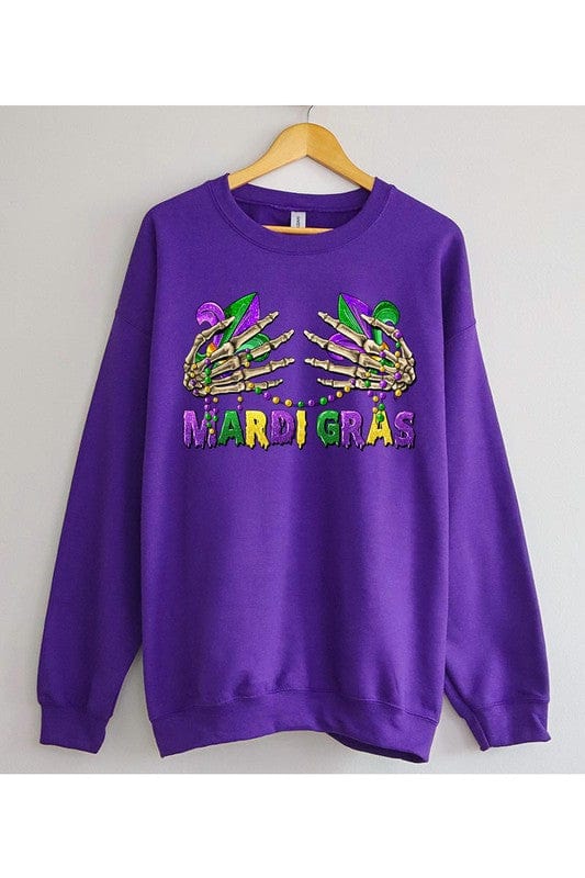 UNISEX FLEECE SWEATSHIRT Color Bear PURPLE / S