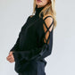 Solid Turtleneck Cutout Long Sleeve Sweater Davi & Dani