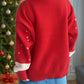 Reindeer Mock Neck Long Sleeve Sweater