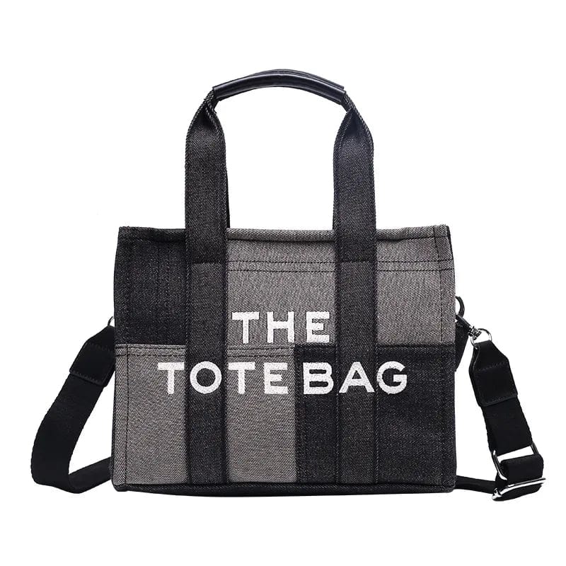 The Tote Bag Lady Famous Designer Splicing denim canvas Messenger Shopping Bags Plain Cross body Shoulder Bags Handbags Women Totes purse Crossbody Casual Square Totes Dhgate