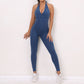 Yoga Outfits Pad Halter Sleeveless Backless Sporty Jumpsuit Woman Sportwear Yoga Set Gym Workout Yoga Outfits Dhgate