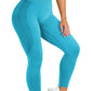 Women Hot Style Snowflake Smiley Pants Jacquard Seamless Yoga Pants Fitness Cropped Pants Yoga leggings dsers bright blue / XS
