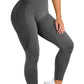 Women Hot Style Snowflake Smiley Pants Jacquard Seamless Yoga Pants Fitness Cropped Pants Yoga leggings dsers hemp gray / XS