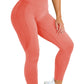 Women Hot Style Snowflake Smiley Pants Jacquard Seamless Yoga Pants Fitness Cropped Pants Yoga leggings dsers orange / XS
