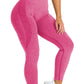 Women Hot Style Snowflake Smiley Pants Jacquard Seamless Yoga Pants Fitness Cropped Pants Yoga leggings dsers rouge / XS