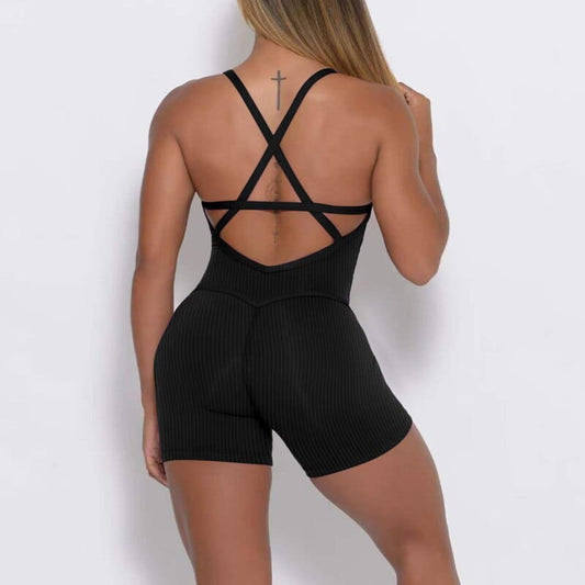 Women Backless Yoga Suit Sleeveless Jumpsuit Workout Catsuit Bodysuit Gym Bodycon Romper Sportswear Fitness Sexy One Piece jumpsuit eprolo