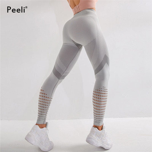 Peeli High Waist Seamless Leggings Yoga Pants Push Up Fitness Tight Workout Tummy Control Gym Leggings Athletic Pants Sportswear leggings eprolo