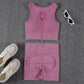 NORMOV Zipper Yoga Sets Seamless 1/2 PCS Sports Suits 2023 Summer Gym Set Women Wash Fitness Set Running Bra High Waist Shorts yoga set eprolo Pink Set1 / S